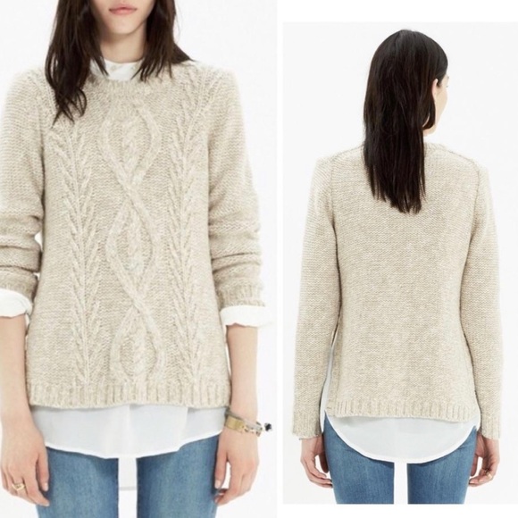 Madewell Sweaters - Madewell Firelight Marled Cable Knit Sweater XS